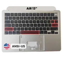 Top Case with Keyboard (ANSI US) For MacBook Air 13" A2681 (2022) (Used OEM Pull: Grade A) (Starlight)