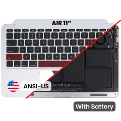 Top Case with Battery and Keyboard (ANSI US) For MacBook Air 11" A1465 (2013-2015) (Used OEM Pull: Grade A)
