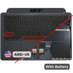 Top Case with Battery and Keyboard (ANSI US) For MacBook Air 13" A2681 (2022) (Used OEM Pull: Grade B) (Midnight)