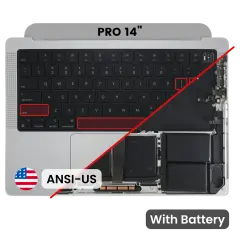 Top case con batería y teclado (teclado ANSI EE. UU.) para MacBook Pro 14" A2779 (2023)