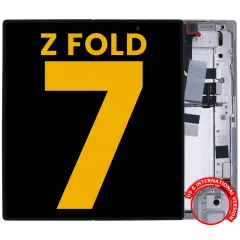 Inner OLED Assembly With Frame For Samsung Galaxy Z Fold 7 5G (US & International) (Refurbished) (Silver Shadow)