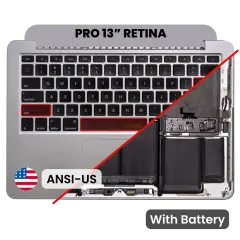 Top Case with Battery and Keyboard (ANSI US) For MacBook Pro 13" A1502 (2013-2014) (OEM New) (Space Gray)