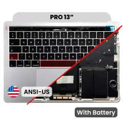 Top Case with Battery and Keyboard (ANSI US) For MacBook Pro 13" A1706 (2016) (Silver)