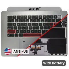 Top Case with Battery and Keyboard (ANSI US) For MacBook Air 15" A2941 (2023) (Space Gray)