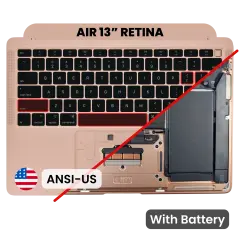Top Case with Battery and Keyboard (ANSI US) For MacBook Air 13" A2179 (2020) (Used OEM Pull: Grade A) (Rose Gold)