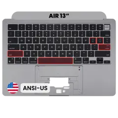 Top Case with Keyboard (ANSI US) For MacBook Air 13" A2681 (2022) (Used OEM Pull: Grade A) (Space Gray)