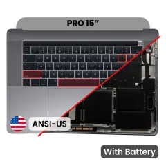 Top Case with Battery and Keyboard (ANSI US) For MacBook Pro 15" A1707 (2016-2017) (Space Gray)