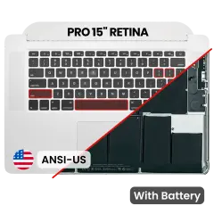 Top Case with Battery and Keyboard (ANSI US) For MacBook Pro 15" A1398 (2015)