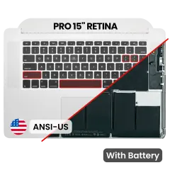 Top Case with Battery and Keyboard (ANSI US) For MacBook Pro 15" A1398 (2012-2013)