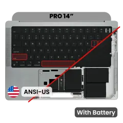 Top Case with Battery and Keyboard (ANSI US) For MacBook Pro 14" A2442 (2021) / A2779 (2023) (Space Gray)