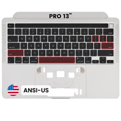 Top Case with Keyboard (ANSI US) For MacBook Pro 13" A2251 (2020) (Silver)