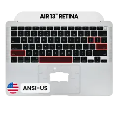 Top Case with Keyboard (ANSI US) For MacBook Air 13" A2179 (2020) (Silver)