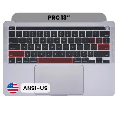 Top Case with Keyboard (ANSI US) and Trackpad For MacBook Pro 13" A2338 (2020) (Used OEM Pull: Grade B/C) (Space Gray)