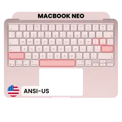 Top Case with Keyboard (ANSI US) For MacBook Neo (Genuine OEM) (Blush)