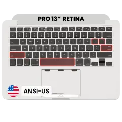 Top Case with Keyboard (ANSI US) For MacBook Pro 13" A1502 (2013-2014) (Used OEM Pull: Grade B/C)
