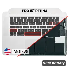 Top Case with Battery and Keyboard (ANSI US) For MacBook Pro 15" A1398 (2013-2014)