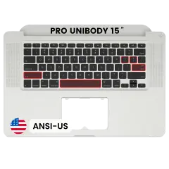 Top Case with Keyboard (ANSI US) For MacBook Pro 15" A1286 (2010-2012) (OEM New)