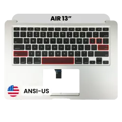 Top Case with Keyboard (ANSI US) and Microphone For MacBook Air 13" A1466 (2013-2017) (Used OEM Pull: Grade A)