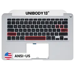 Top Case with Keyboard (ANSI US) For MacBook 13" A1278 (2008) (OEM New)