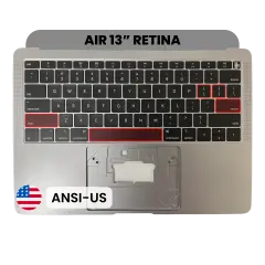 Top Case with Keyboard (ANSI US) For MacBook Air 13" A1932 (2018-2019) (OEM New) (Space Gray)