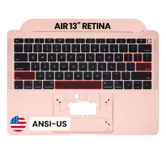 Top Case with Keyboard (ANSI US) For MacBook Air 13" A1932 (2018-2019) (OEM New) (Gold)