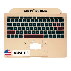 Top Case with Keyboard (ANSI US) For MacBook Air 13" A1932 (2018-2019) (OEM New) (Gold)