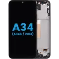 LCD Assembly With Frame For Samsung Galaxy A34 5G (A346 / 2023) (Aftermarket : incell ) (Graphite)