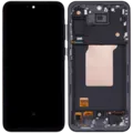 OLED Assembly With Frame For Samsung Galaxy A55 (A556 / 2024) (6.62") (Aftermarket Plus) (Navy)