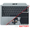 Top Case with Battery and Keyboard (ANSI US) For MacBook Air 13" A2681 (Used OEM Pull: Grade A) (Space Gray)