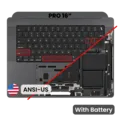 Top Case with Battery and Keyboard (ANSI US) For MacBook Pro 16" A2991 (2023) (Used OEM Pull: Grade B) (Space Black)