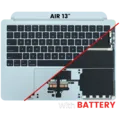 Top Case with Battery and Keyboard (ANSI US) For MacBook Air 13" A3240 (2025) (Used OEM Pull: Grade A) (Sky Blue)
