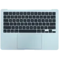 Top Case with Battery and Keyboard (ANSI US) For MacBook Air 13" A3240 (2025) (Used OEM Pull: Grade A) (Sky Blue)
