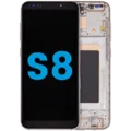 LCD Assembly With Frame (Without FingerPrint Sensor) For Samsung Galaxy S8 (Aftermarket: Incell) (Maple Gold)