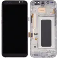 LCD Assembly With Frame (Without FingerPrint Sensor) For Samsung Galaxy S8 Plus (Aftermarket: Incell) (Arctic Silver)