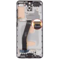 LCD Assembly With Frame (Without FingerPrint Sensor) For Samsung Galaxy S20 (Non-Verizon 5G UW Frame) (Aftermarket: Incell) (Cosmic Black)