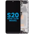 LCD Assembly With Frame (Without FingerPrint Sensor) For Samsung Galaxy S20 (Non-Verizon 5G UW Frame) (Aftermarket: Incell) (Cloud White)