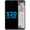 LCD Assembly With Frame (Without FingerPrint Sensor) For Samsung Galaxy S20 Ultra 5G (Aftermarket: Incell) (Cosmic Black)
