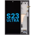 LCD Assembly With Frame (Without FingerPrint Sensor) For Samsung Galaxy S23 Ultra 5G (Aftermarket: Incell) (Phantom Black)
