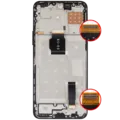 LCD Assembly With Frame For Honor X8A / X50i / 90 Lite (Aftermarket Plus) (Midnight Black)