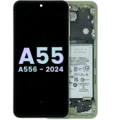 OLED Assembly With Frame For Samsung Galaxy A55 (A556 / 2024) (Service Pack) (Lemon)