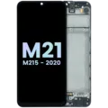 OLED Assembly With Frame Compatible For Samsung Galaxy M21 (SM-M215) (Service Pack) (Black)