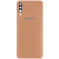 Back Cover with Camera Lens Compatible For Samsung Galaxy A70 (A705) (Service Pack) (Orange)
