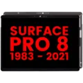 Digitizer With Flex Cable Compatible For Microsoft Surface Pro 8 (1983) (Aftermarket Plus) (Black)