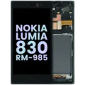LCD Assembly With Frame For Nokia Lumia 830 RM-985 (Genuine) (Black)