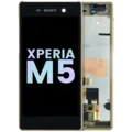 LCD Assembly With Frame For Sony Xperia M5 E5603 (Genuine) (Gold)
