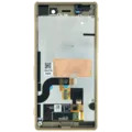 LCD Assembly With Frame For Sony Xperia M5 E5603 (Genuine) (Gold)