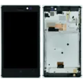 LCD Assembly With Frame For Nokia Lumia 925 RM-892 (Genuine) (Silver)