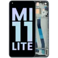 OLED Assembly With Frame Compatible For Xiaomi Mi 11 Lite (Genuine) (Black)