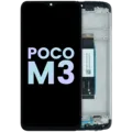 LCD Assembly With Frame Compatible For Xiaomi Poco M3 (Genuine) (Black)