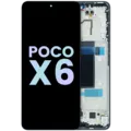 OLED Assembly With Frame For Xiaomi Poco X6 5g (Genuine) (Black)